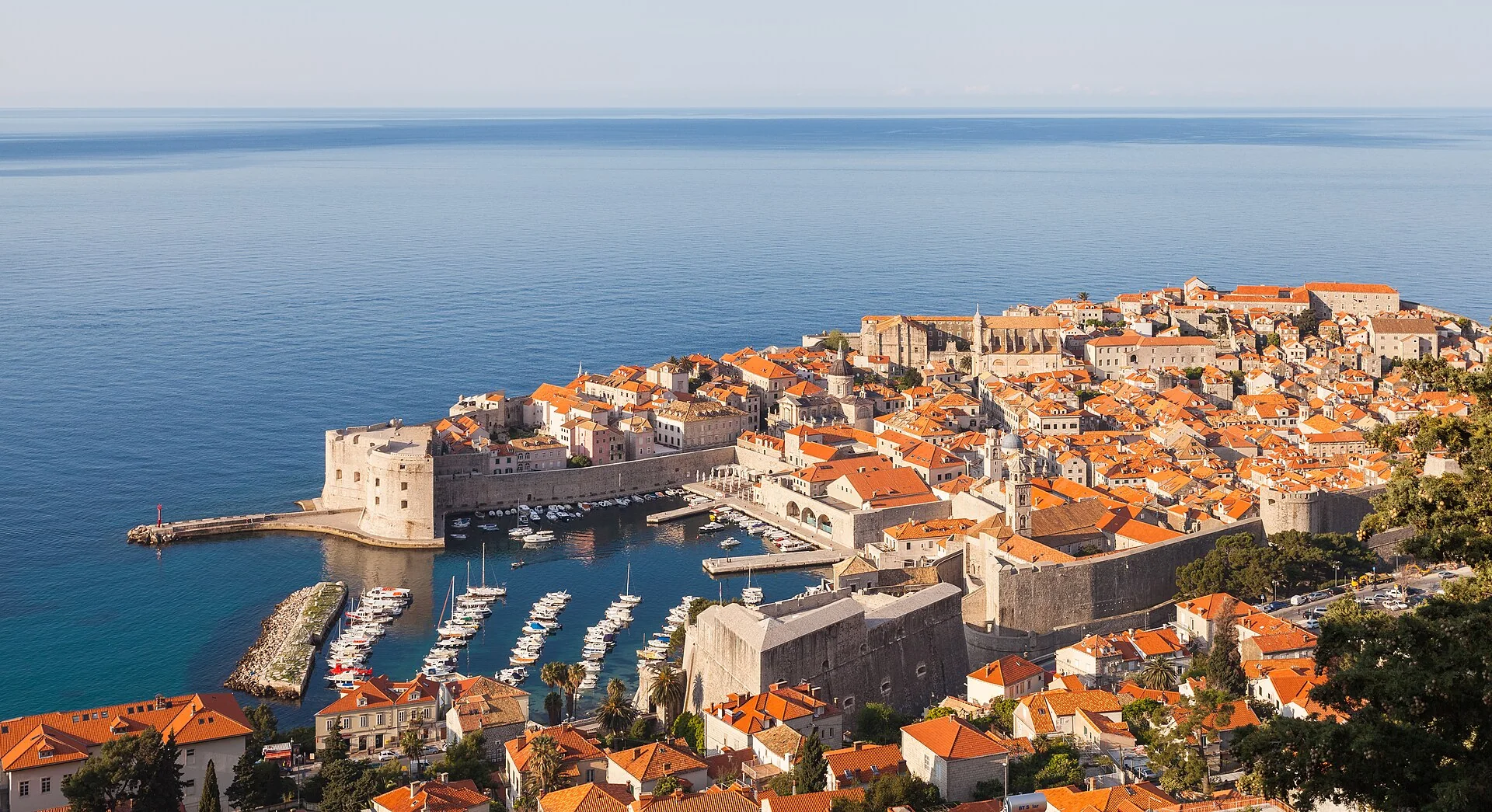 Dubrovnik old town and the Adriatic coast